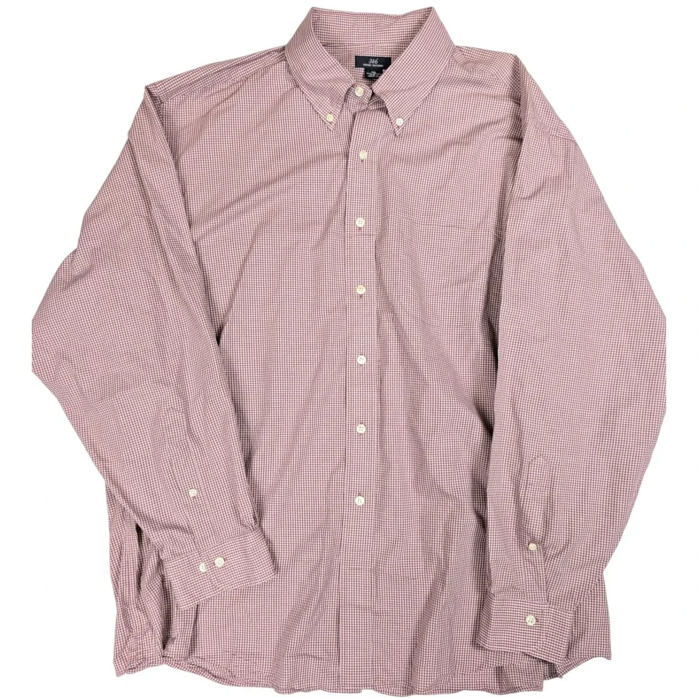 Brooks Brothers 346‎ Red Checkered Button Down Long Sleeve Shirt Men's Size 2XL